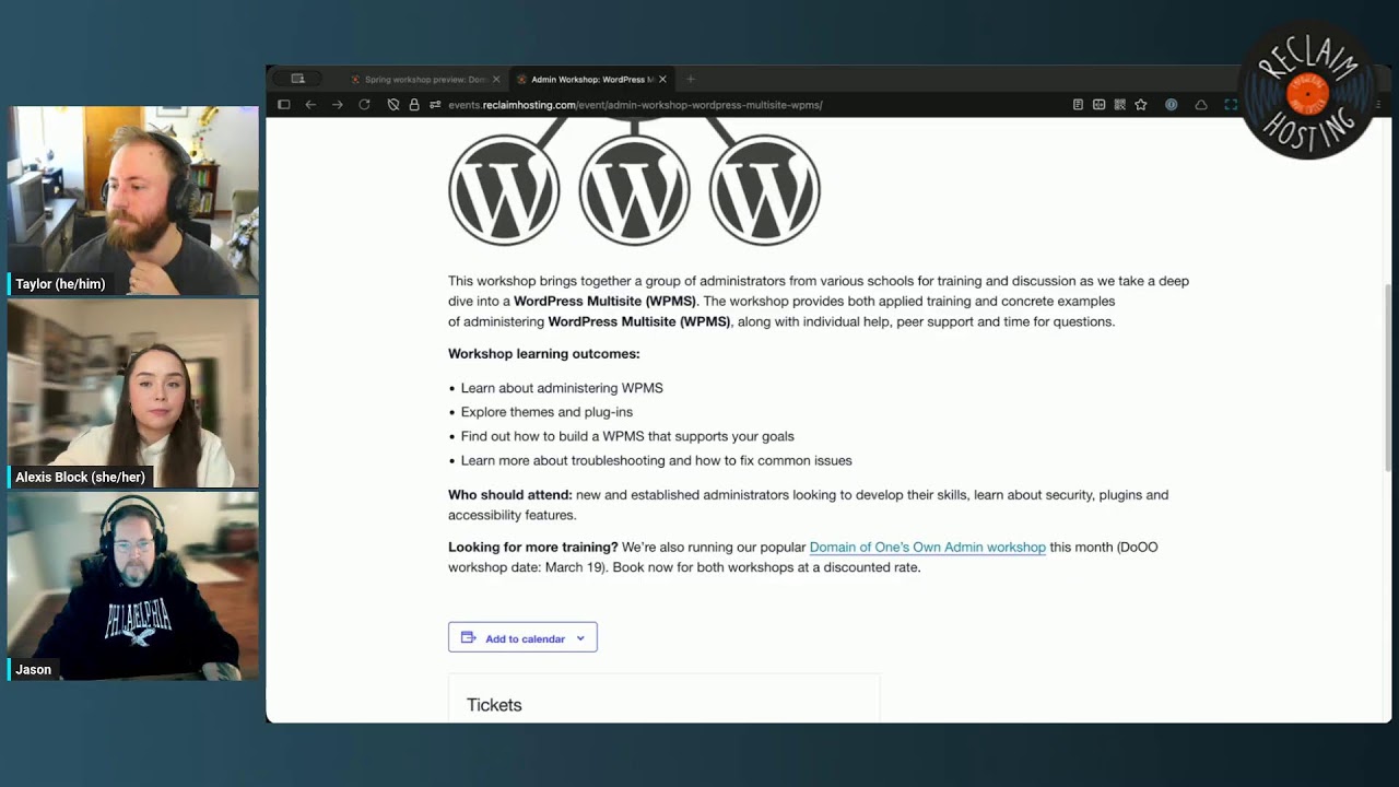 Spring workshop preview: Domain of One’s Own and WordPress Multisite