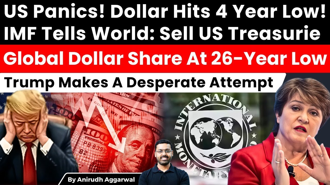 US Dollar Crashes, Hits 4 Year Low! IMF Tells World: Sell US Treasuries. Global Dollar Share Falls