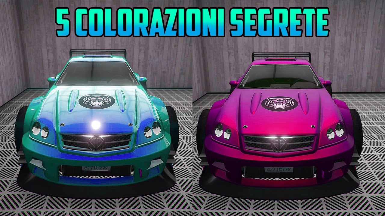 TOP 5 COLORAZIONI SEGRETE su GTA ONLINE (Come moddare le auto)