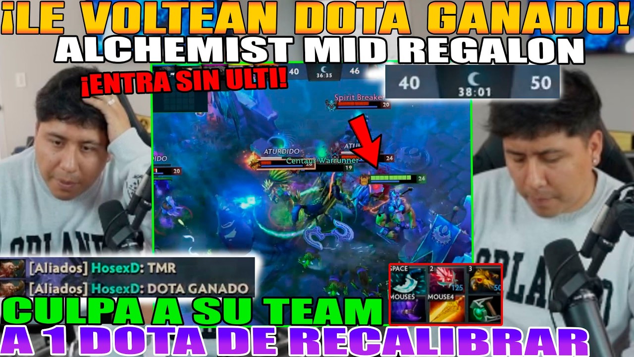 LE VOLTEAN UN DOTA GANADO A SU ALCHE MID!! MACARIUS CULPA A SU TEAM. A 1 DOTA DE RECALIBRAR DOTA 2