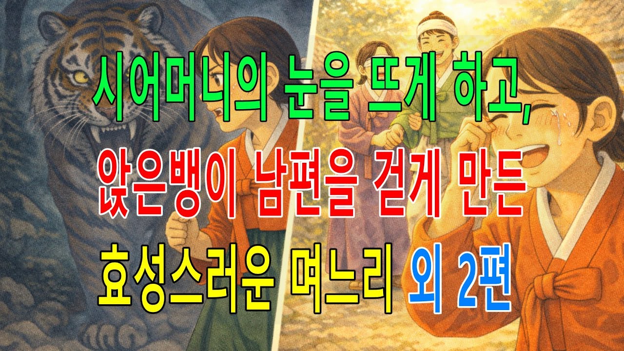 쏘쿨극장 [재미있고도 기이한 옛날이야기] 시어머니의 눈을 뜨게 하고, 앉은뱅이 남편을 걷게 만든 효성스러운 며느리 외 2편