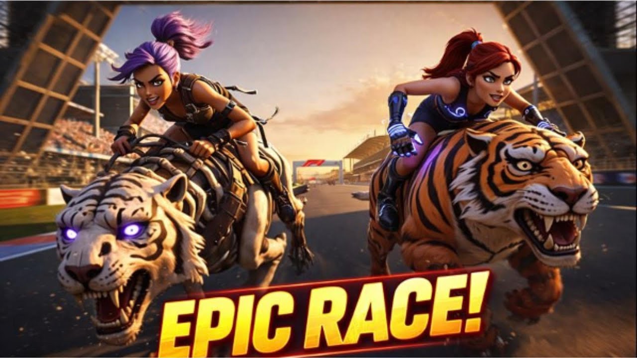 Beast Race F1 – Purple Rider Wins the Ultimate Tiger Race | Epic Fantasy Action Movie