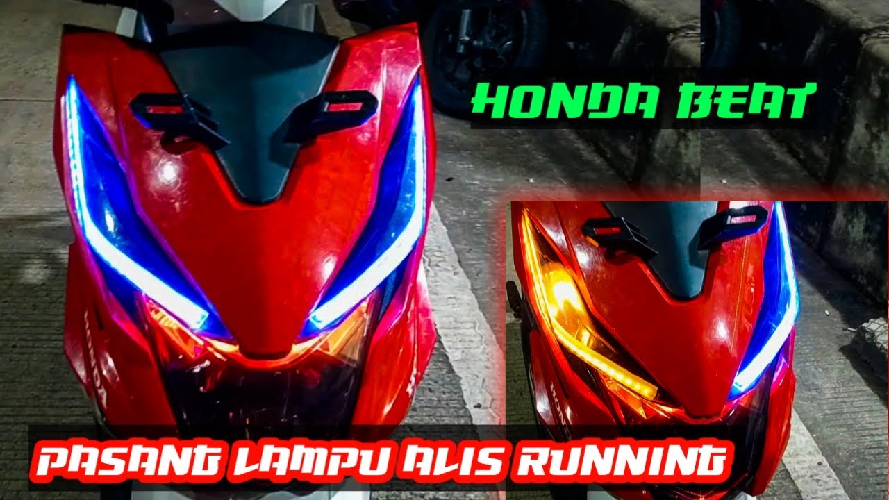 PASANG LAMPU ALIS RUNNING RGB DI MOTOR BEAT