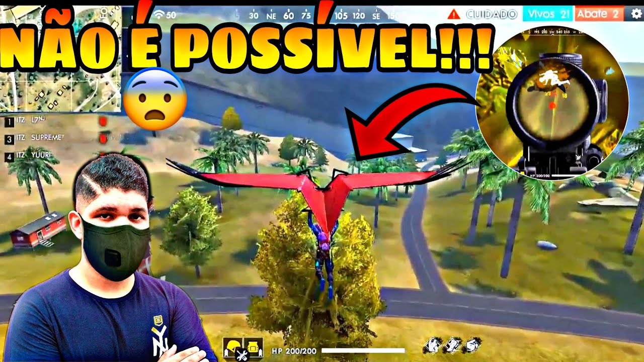 BLACKN444 FAZ JOGADA MAIS &Eacute;PICA DO FREE FIRE COM O PLANADOR! MELHORES CLIPES DE FREE FIRE