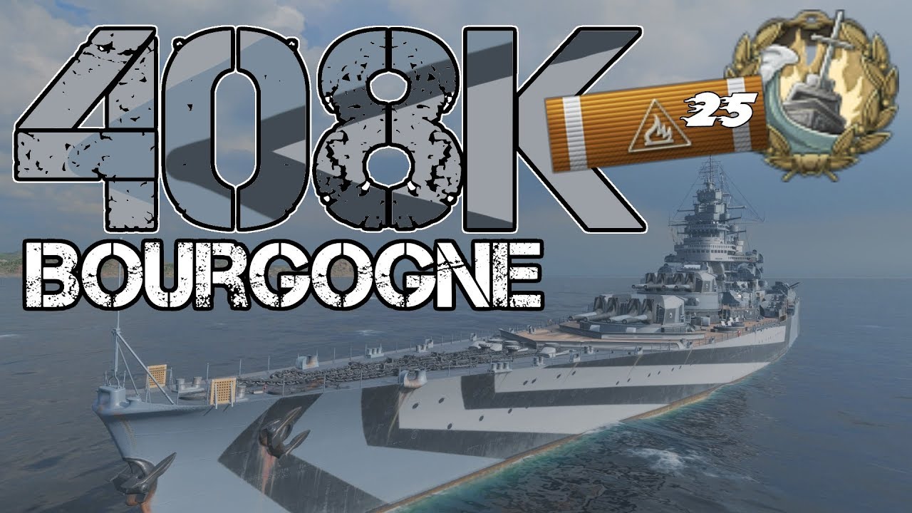 Bourgogne — French Tier X battleship 408 K DMG || World of Warships