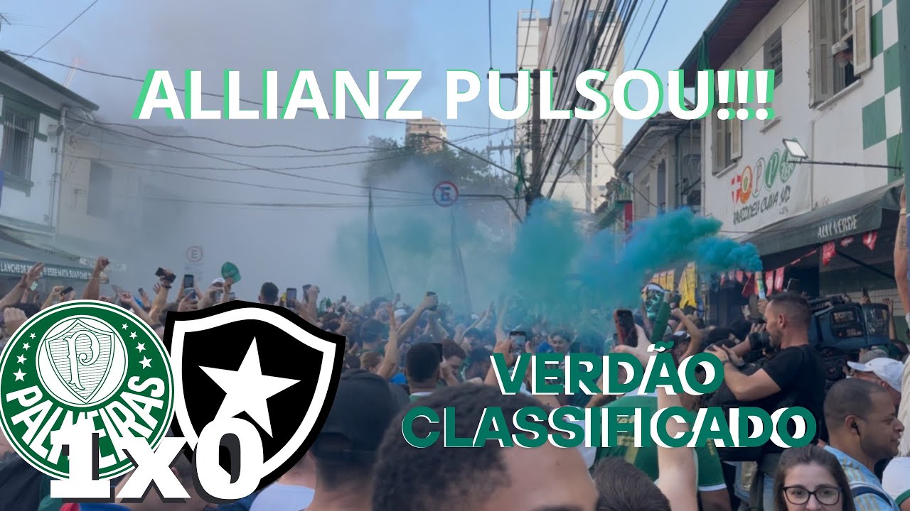 VLOG NA RUA PALMEIRAS 1x0 BOTAFOGO - LOUCURA NOS ARREDORES DO ALLIANZ!!!!