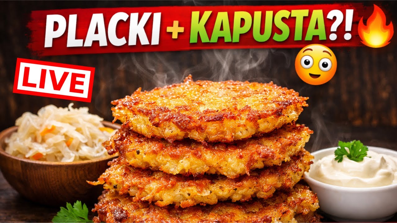 Chrupiące Placki Ziemniaczane z Kiszonej Kapusty 🥔🥬 LIVE | Szybki Domowy Przepis