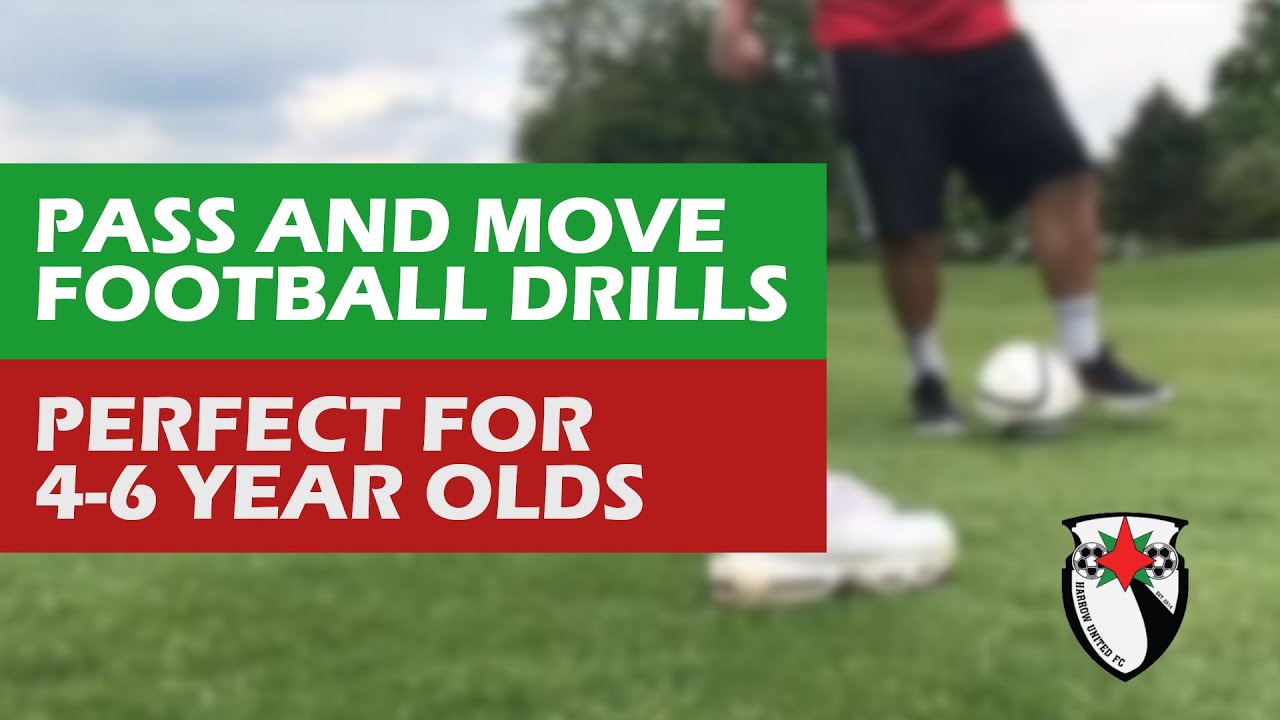 Football Drills For 4, 5 & 6 Year Olds | Passing & Moving | Little Shooters