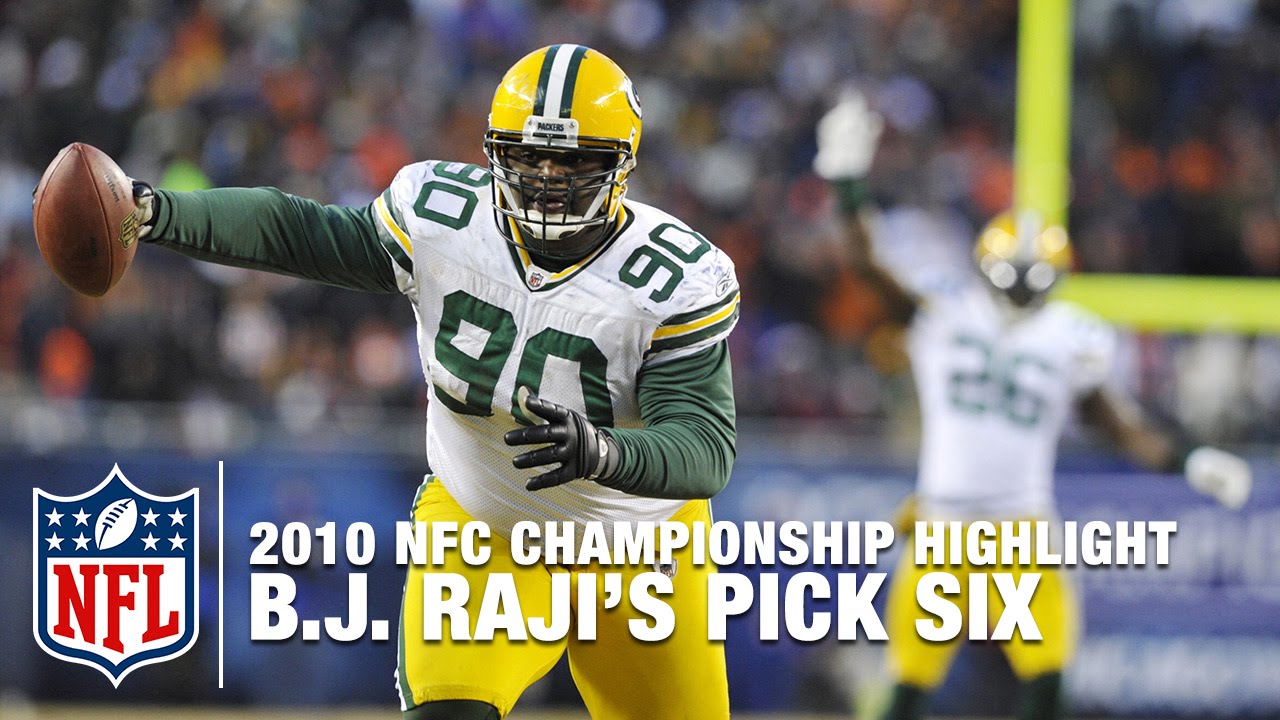 B.J. Raji's Awesome Pick Six & Dance vs. Bears (2010 NFC Championship Game) | NFL