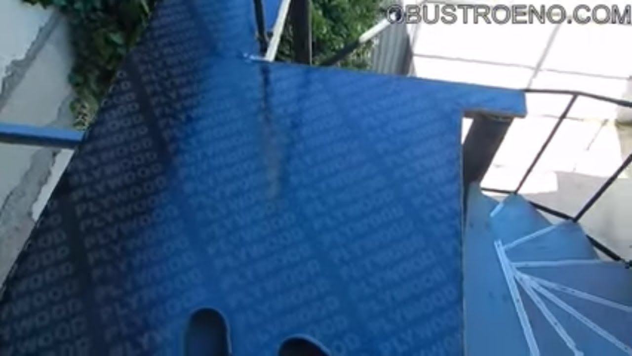 Покраска ламинированной фанеры резиновой краской / Obustroeno com