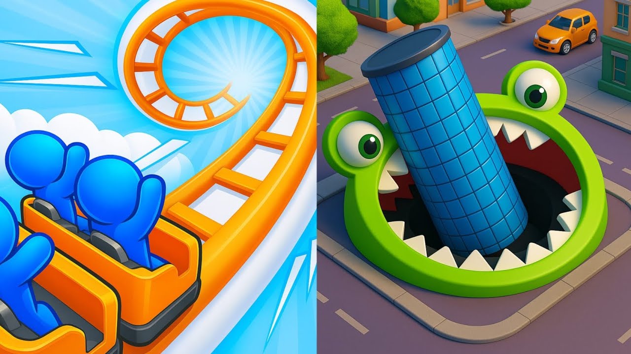 🎢🕳️🔥 Runner Coaster x Hole.io – Ride the Crazy Coaster While the Hungry Hole Swallows Everything! 😱💥