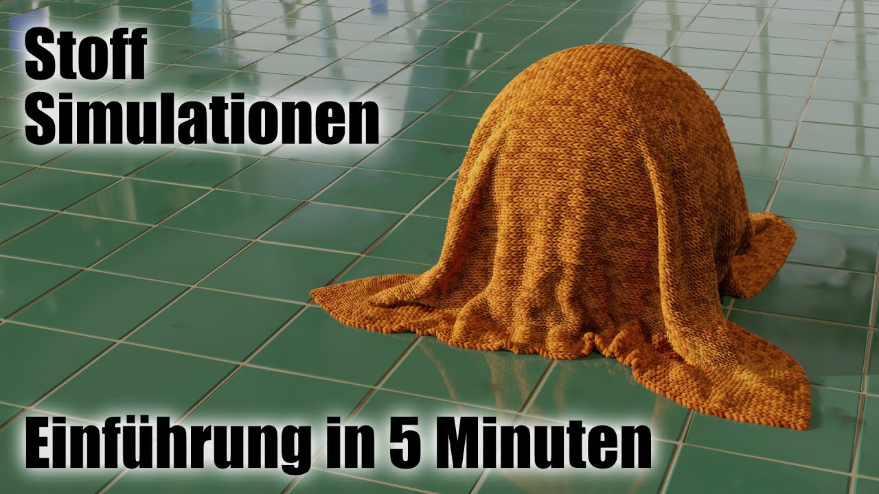 Schnelleinführung Blender Cloth (Stoffe in Blender)  | Blender Tutorial Deutsch 2024