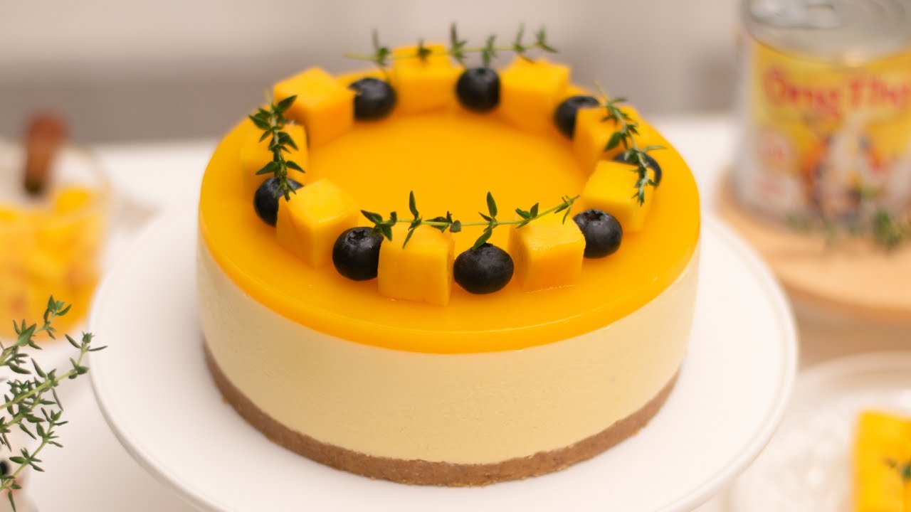Bánh Cheesecake Xoài Không Cần Lò | No Bake Mango Cheesecake