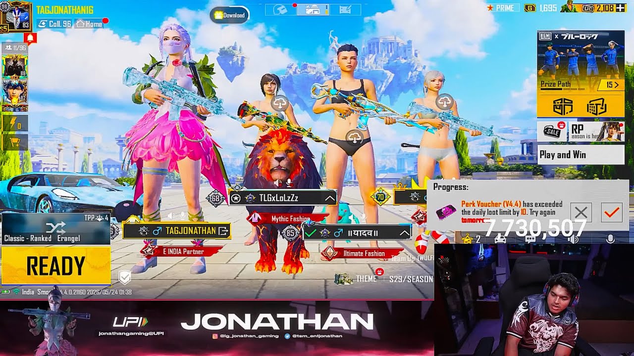 JONATHAN UNLEASHES MONSTER MODE😈||Best Aggressive Gaming & Cluthes || #jonathangaming🔥