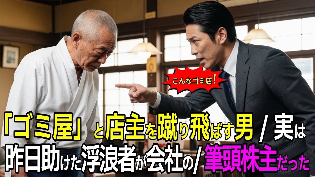 「時代遅れのゴミ店だ」老舗を嘲笑うコンサル、翌日助けた外国人が筆頭株主と判明し「君が消えろ」【感動する話】