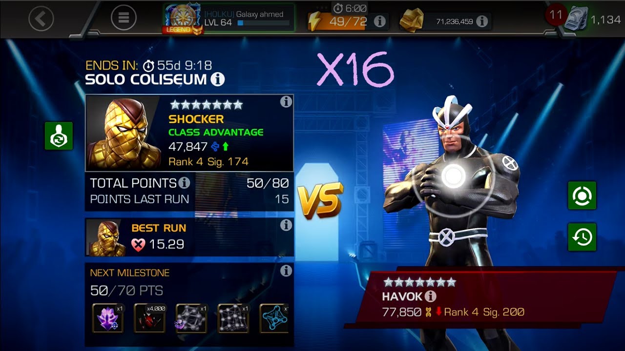Shocker clears 16 BARS! Solo Coliseum Havok getting DEMOLISHED
