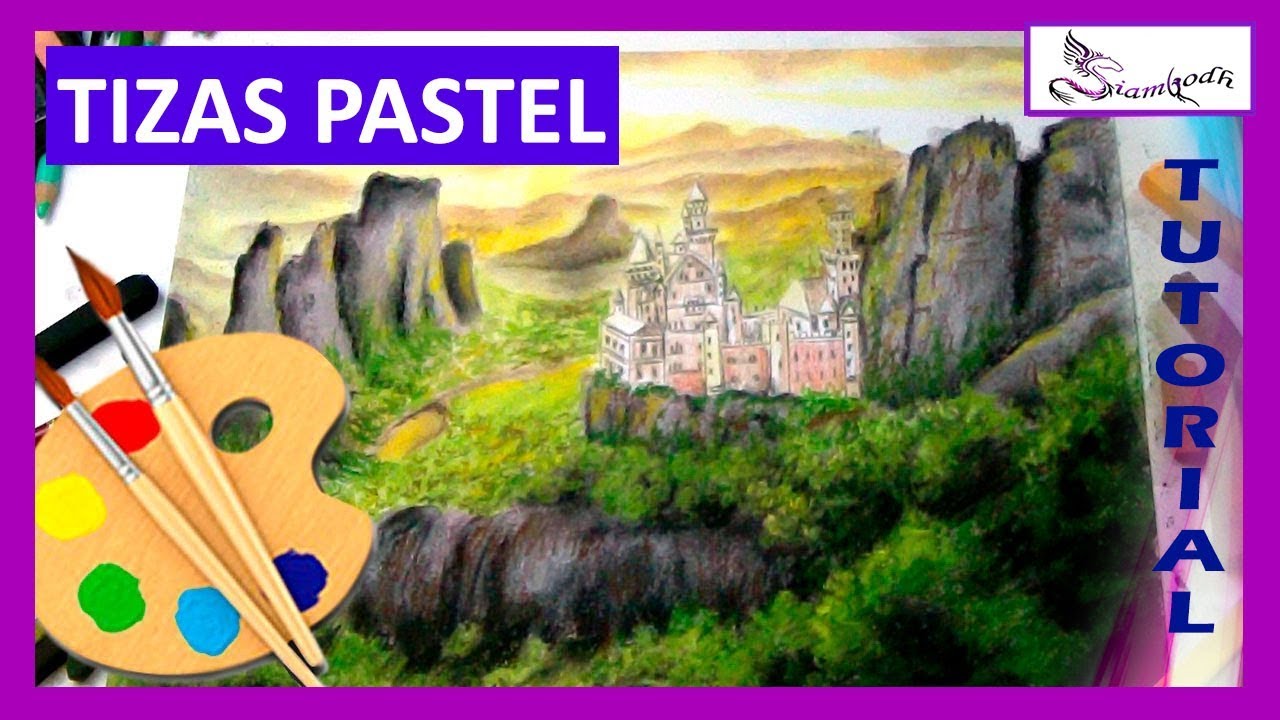Como Dibujar un Paisaje de Montañas 🎨 con Tizas Pastel   Landscapes in Polychromos Pastels