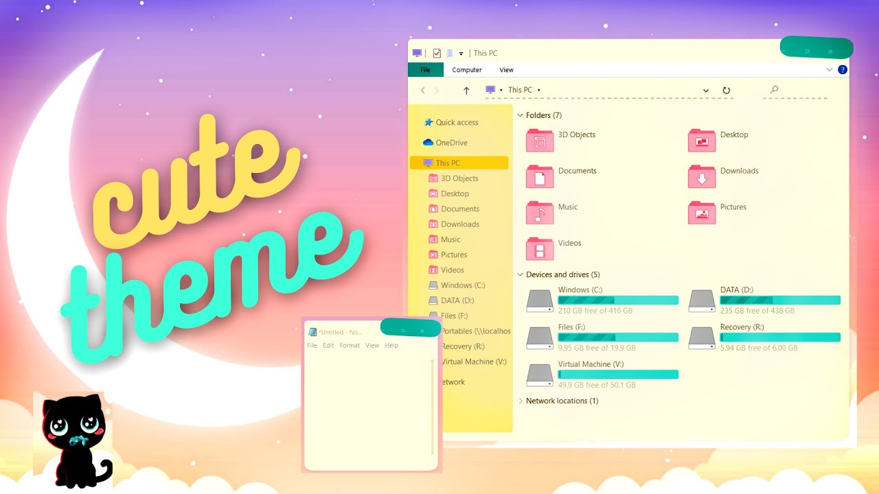 How to Super Cute ✦⭒ Windows Theme ⭒✦ |  Aesthetics for your Laptop!