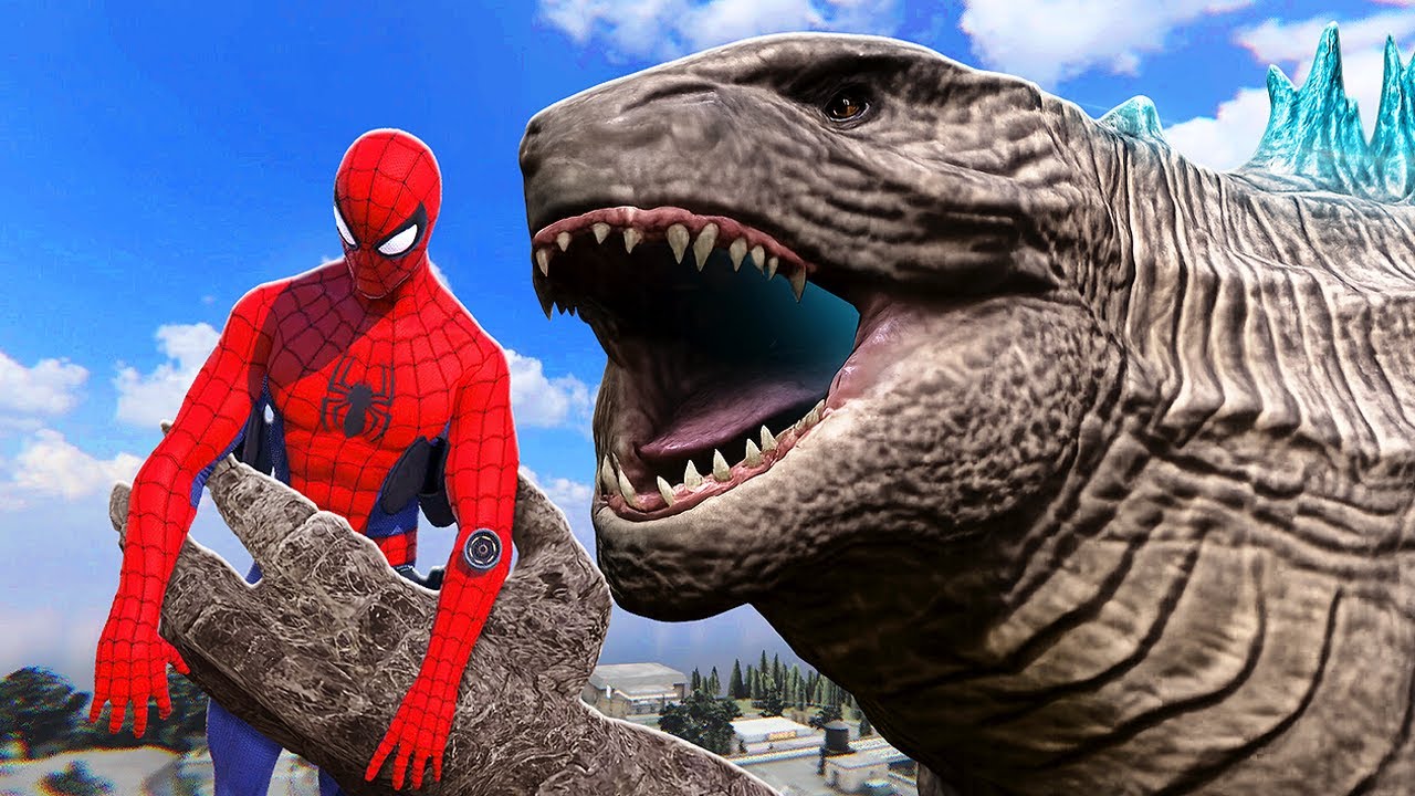 Eating SPIDERMAN As Godzilla in VR