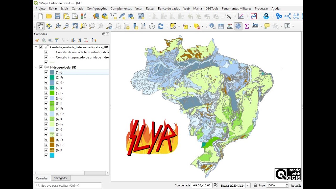 SLYR: Mapa Hidrogeológico no QGIS