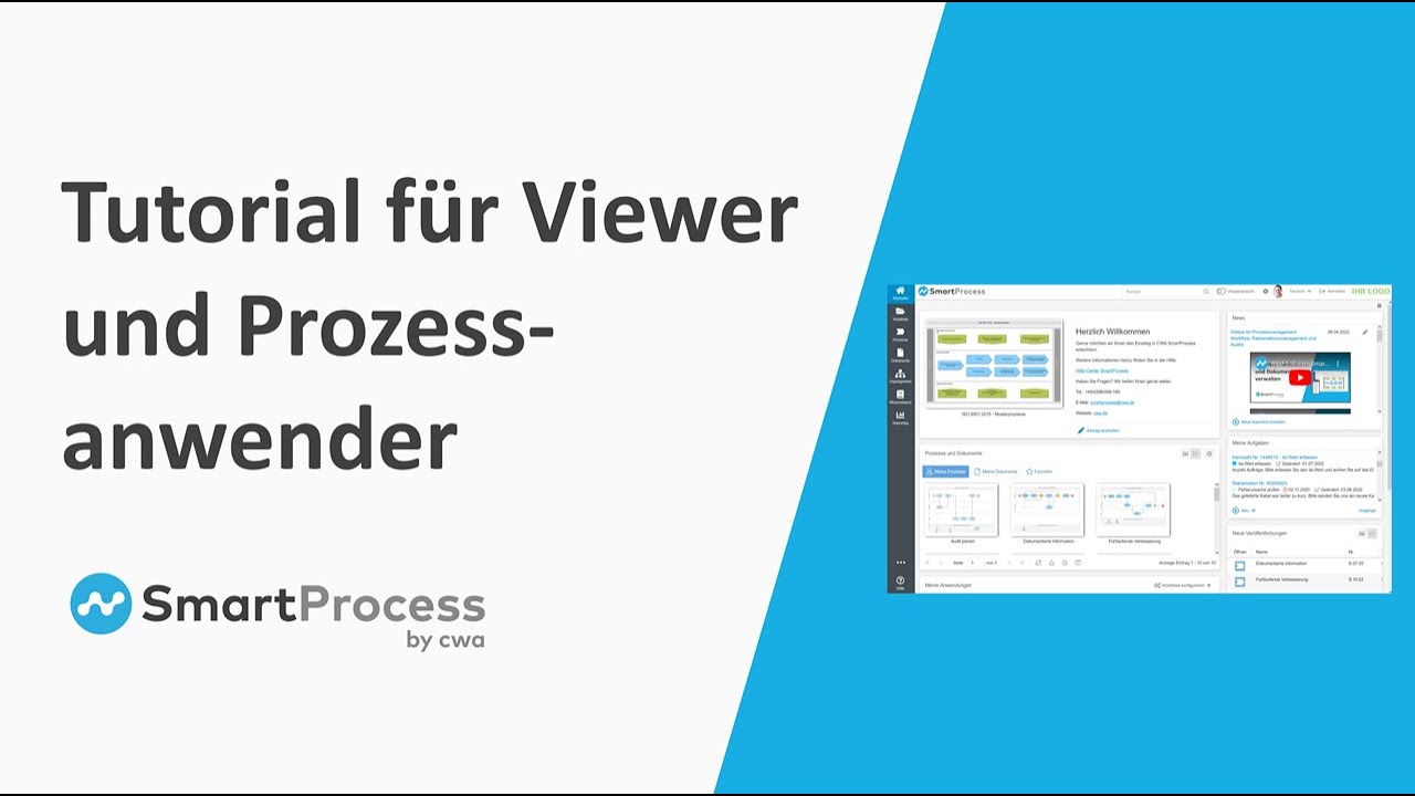Tutorial für Viewer und Prozessanwender in SmartProcess