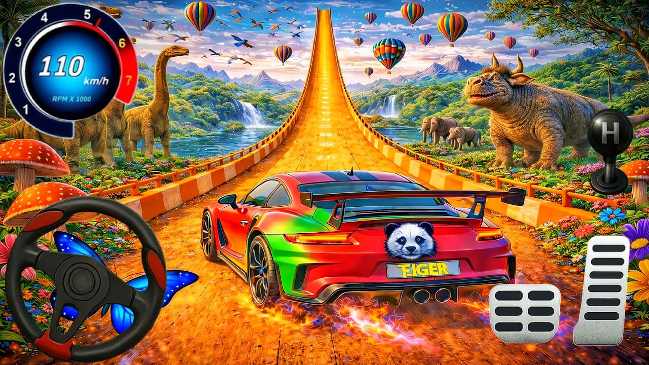 Popular GT Car Stunt Master Simulator – Mega Ramp Race 3D – Android Gameplay 2025