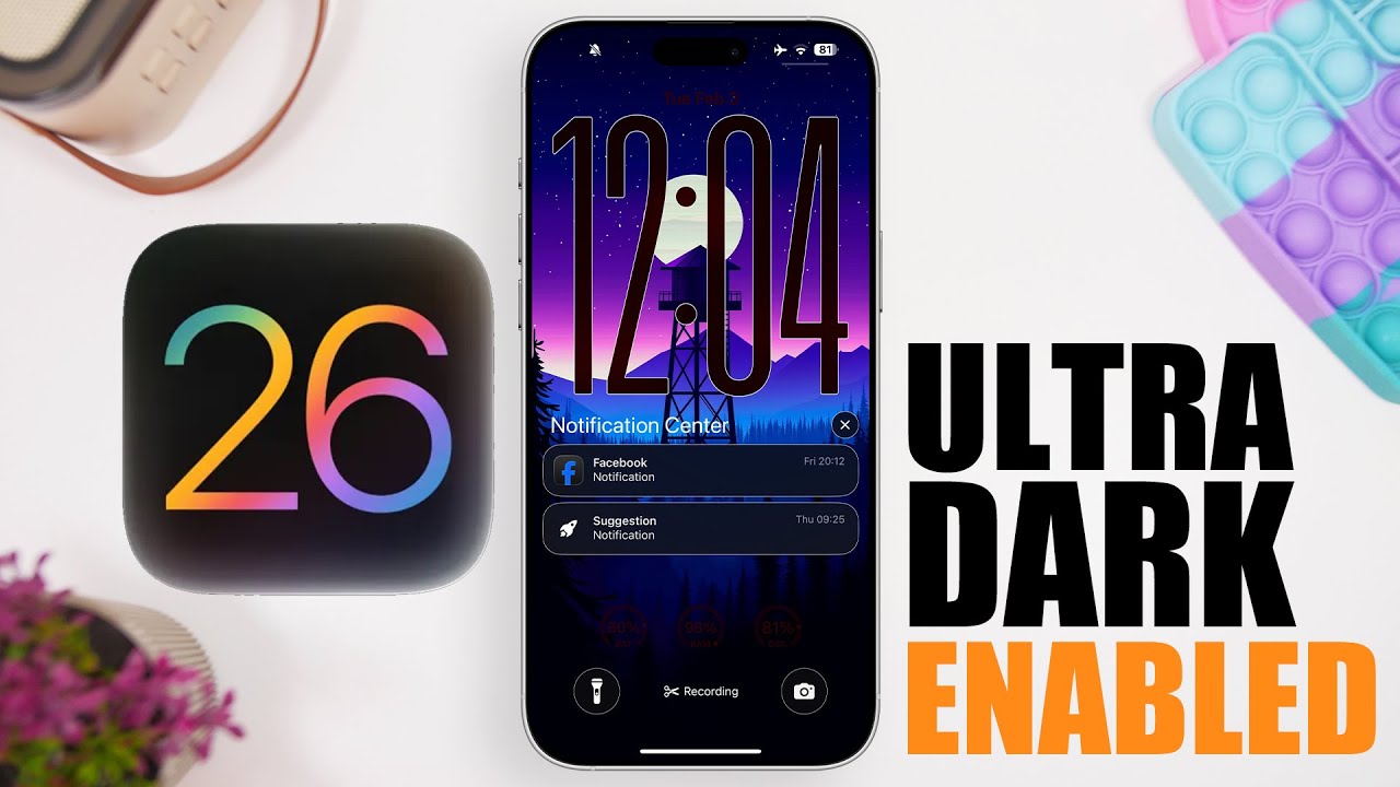 ULTRA Dark Mode ENABLED on iOS 26 !