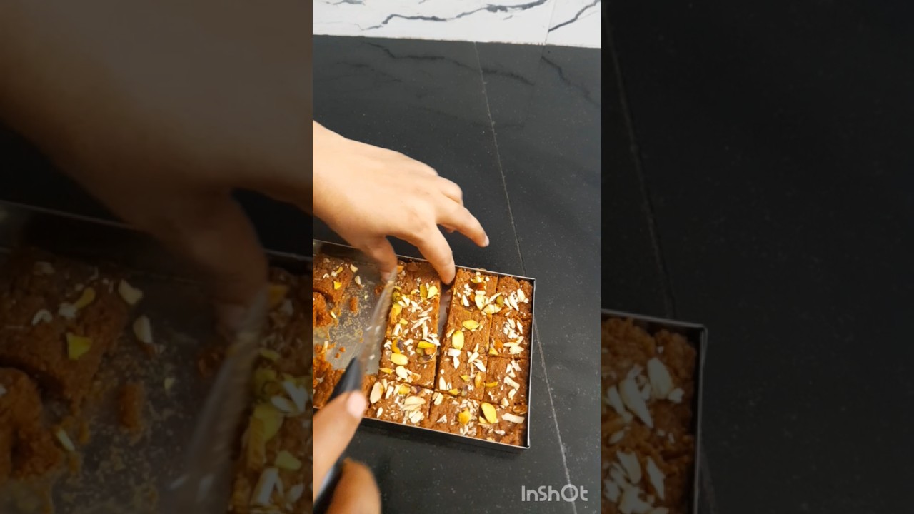 3 ingredients Besan Jaggery Barfi | Besan Barfi#shorts #food #trending