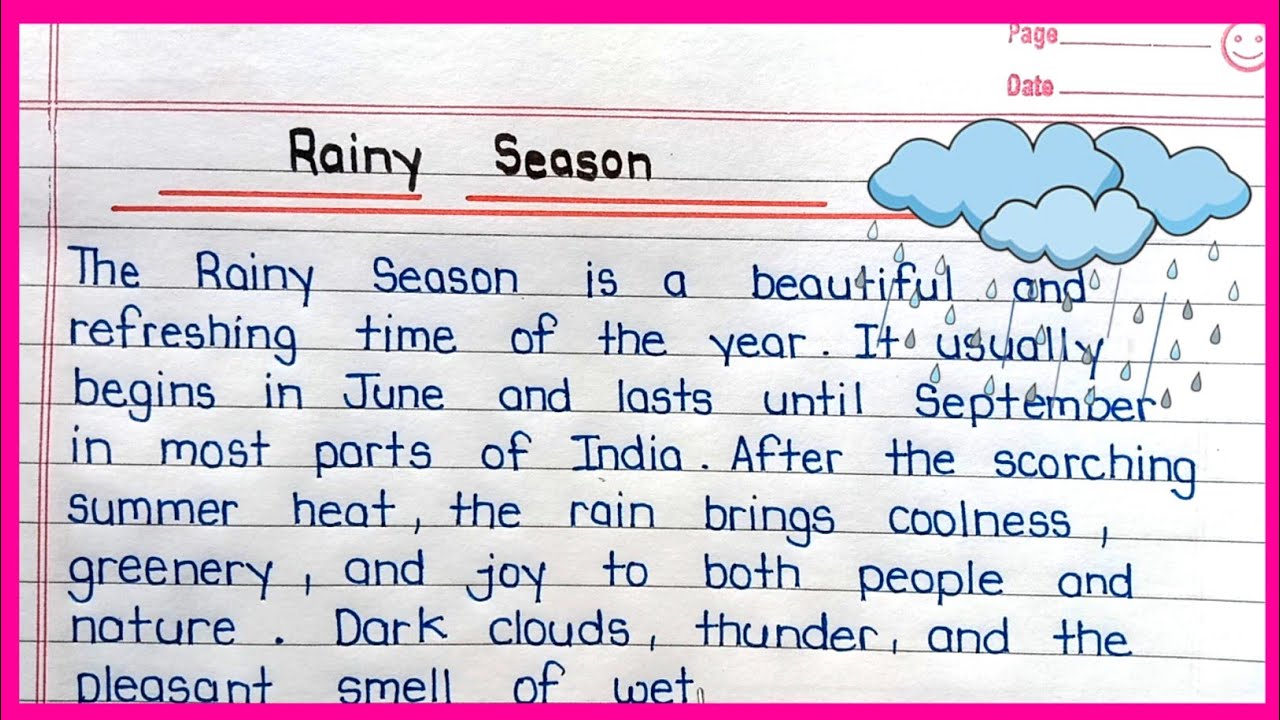 Essay on rainy season।Rainy season essay in english।Essay on rainy season in english
