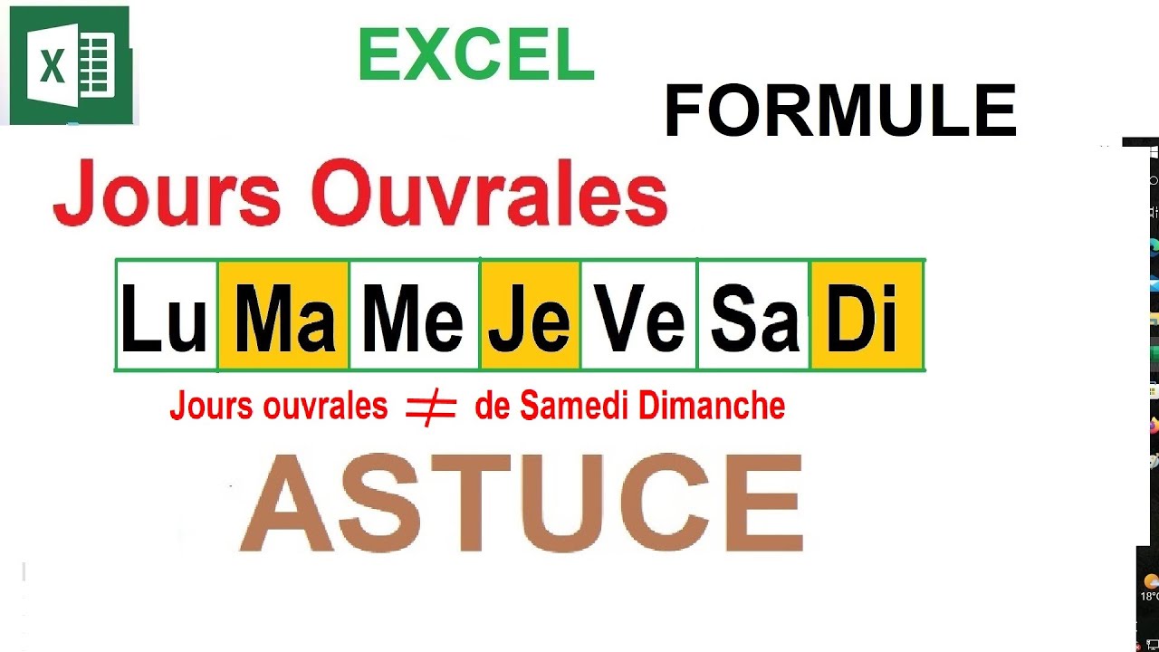 Jours Ouvrables sur excel