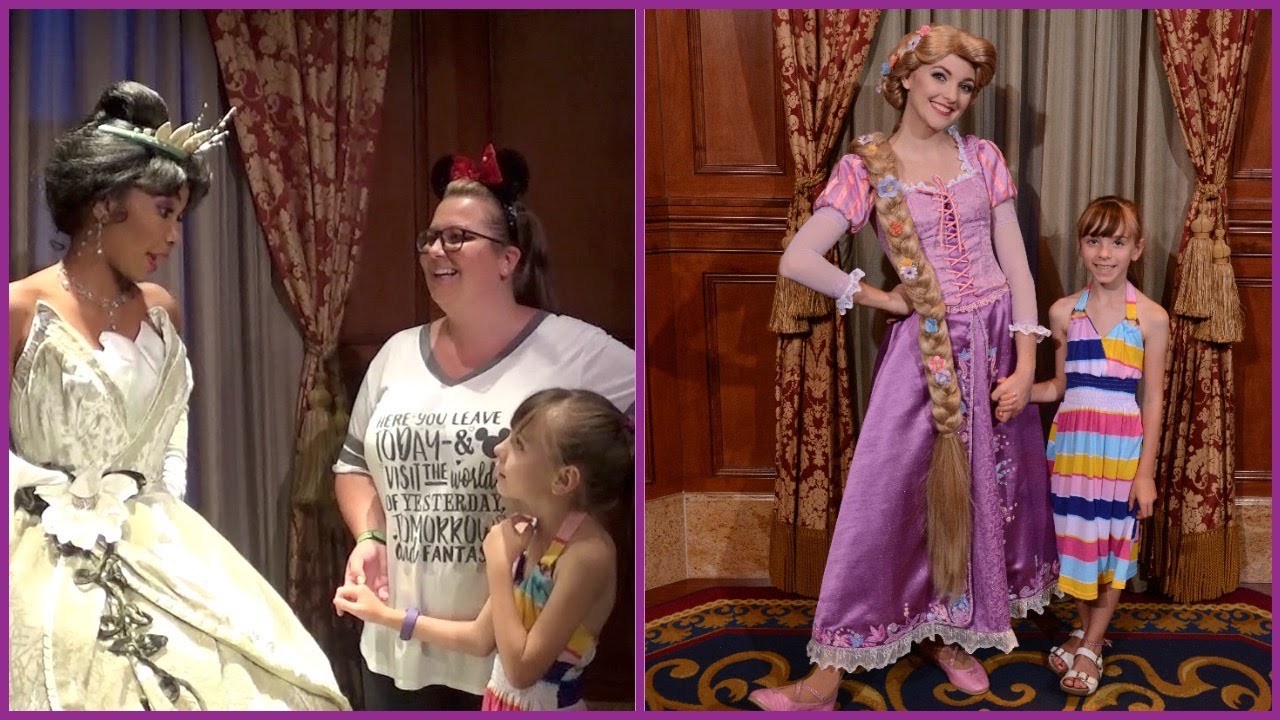 Meeting Tiana & Rapunzel, then The Seven Dwarves Mine Train! Princess Fairytale Hall, Magic Kingdom