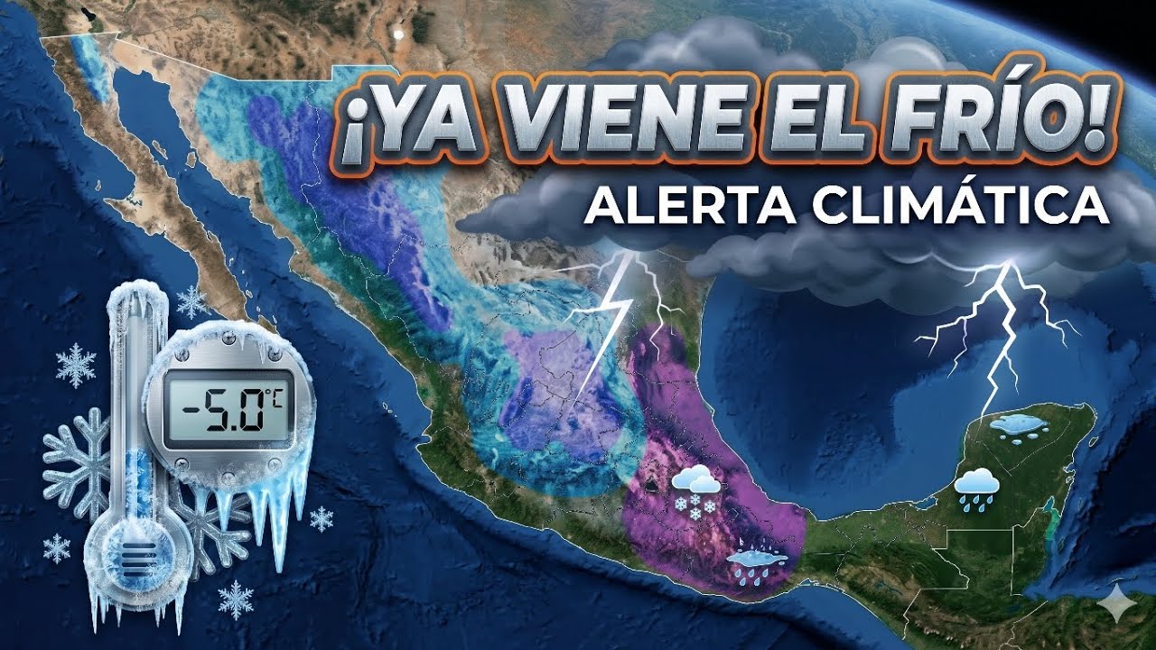 &iexcl;Prep&aacute;rate! El Frente Fr&iacute;o 45 golpea a M&eacute;xico con LLUVIAS FUERTES y HELADAS.
