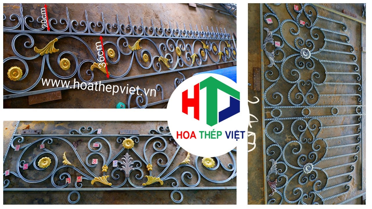 Khung hàng rào và chông hàng rào sắt hộp mỹ thuật | sắt hộp uốn mỹ thuật