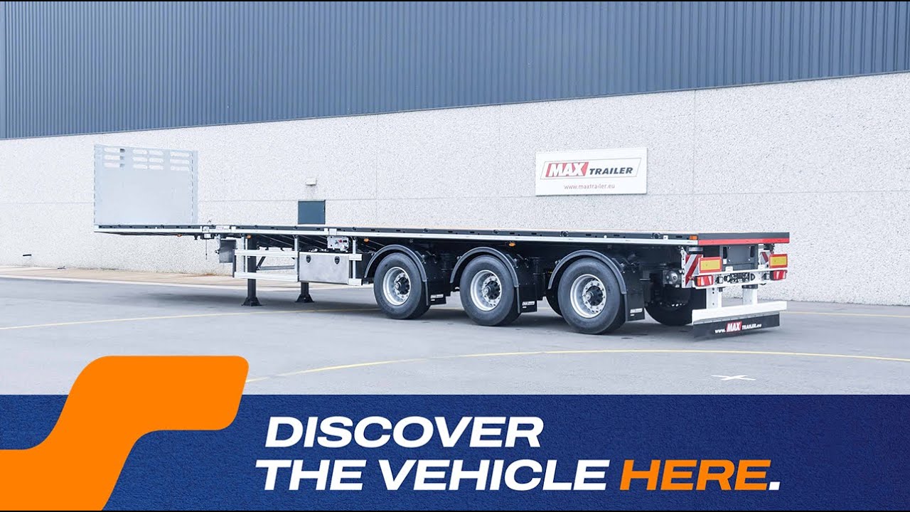 MAX Trailer - MAX210 extendable flatbed trailer with 3 steered axles & 13,6m loading platform length