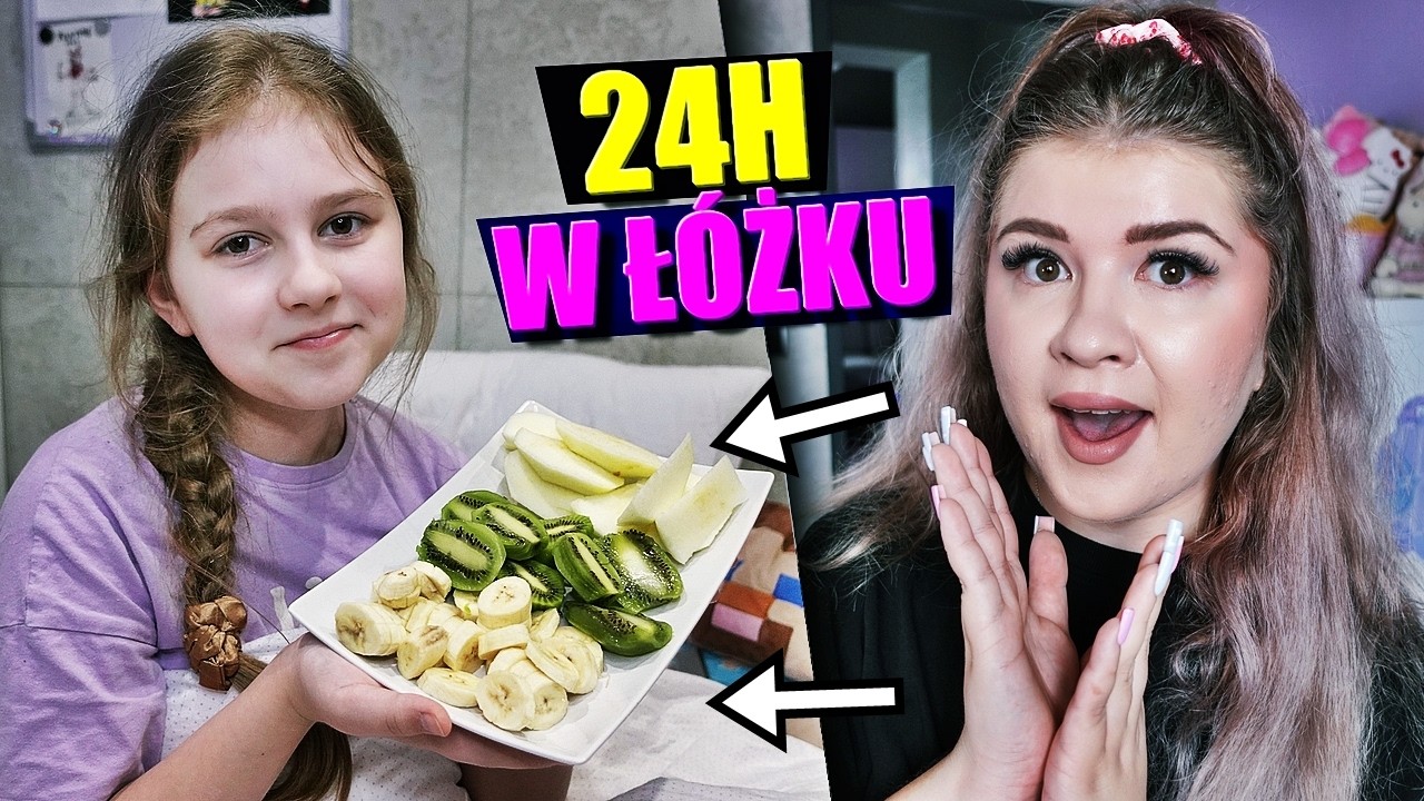 OLIWIA SPĘDZIŁA 24H W ŁÓŻKU! 😱 PODCZAS CHOROBY 💜