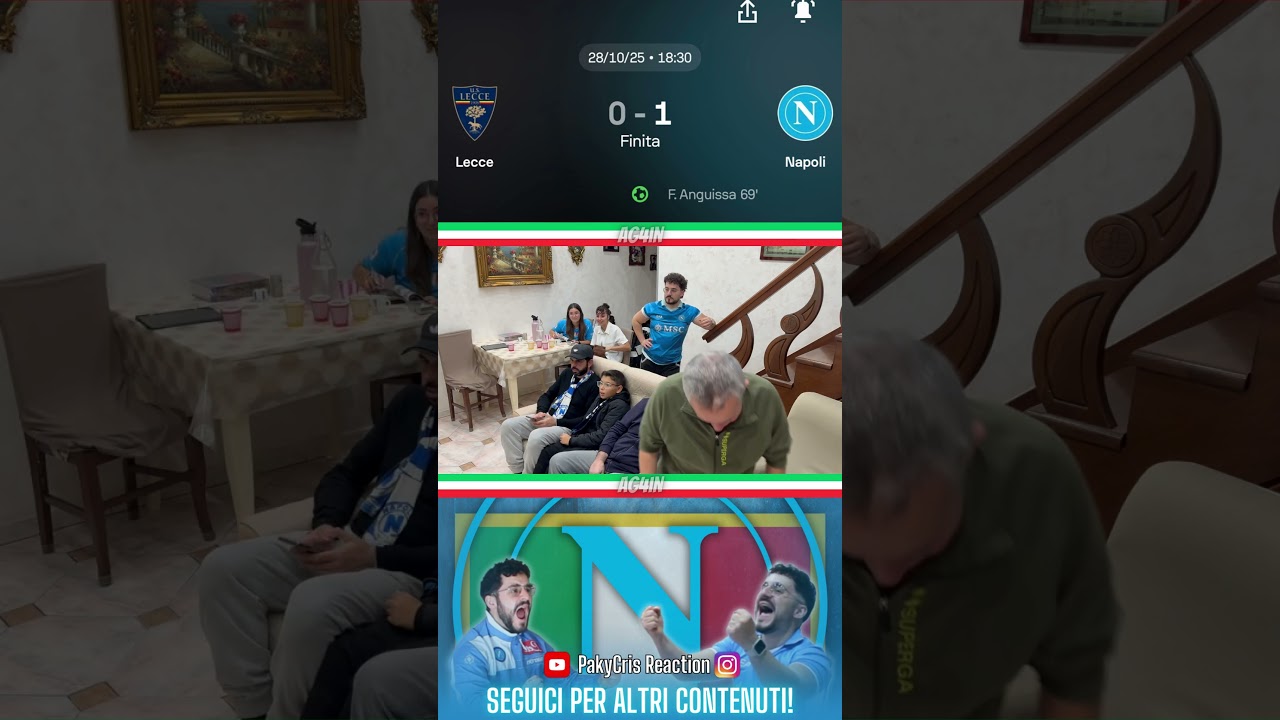 REACTION rigore Milinkovic-Savic | Lecce - Napoli 0-1 #lecce #napoli #leccenapoli #milinkovicsavic