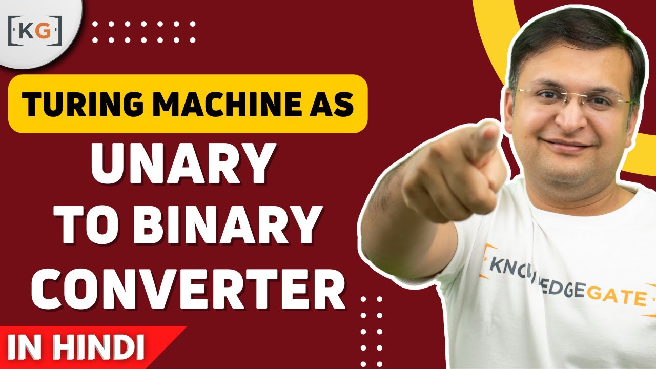 13.6 Turing Machine as unary to binary converter | truing machine as transducer