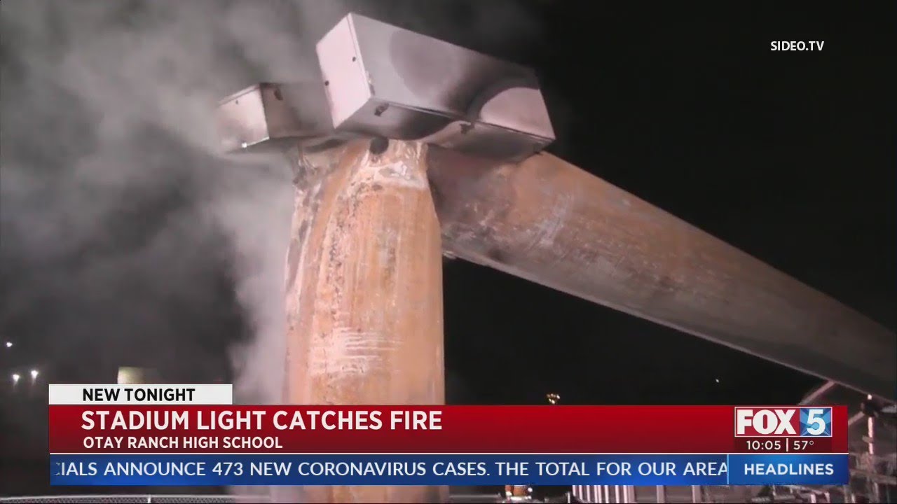 Stadium Light Catches Fire In Chula Vista