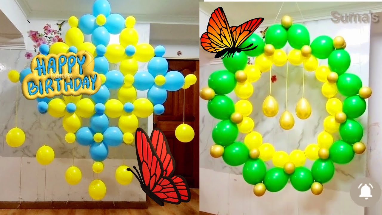 How to make Balloon jhumer | easy decoration ideas at home | balloon decoration jhumer