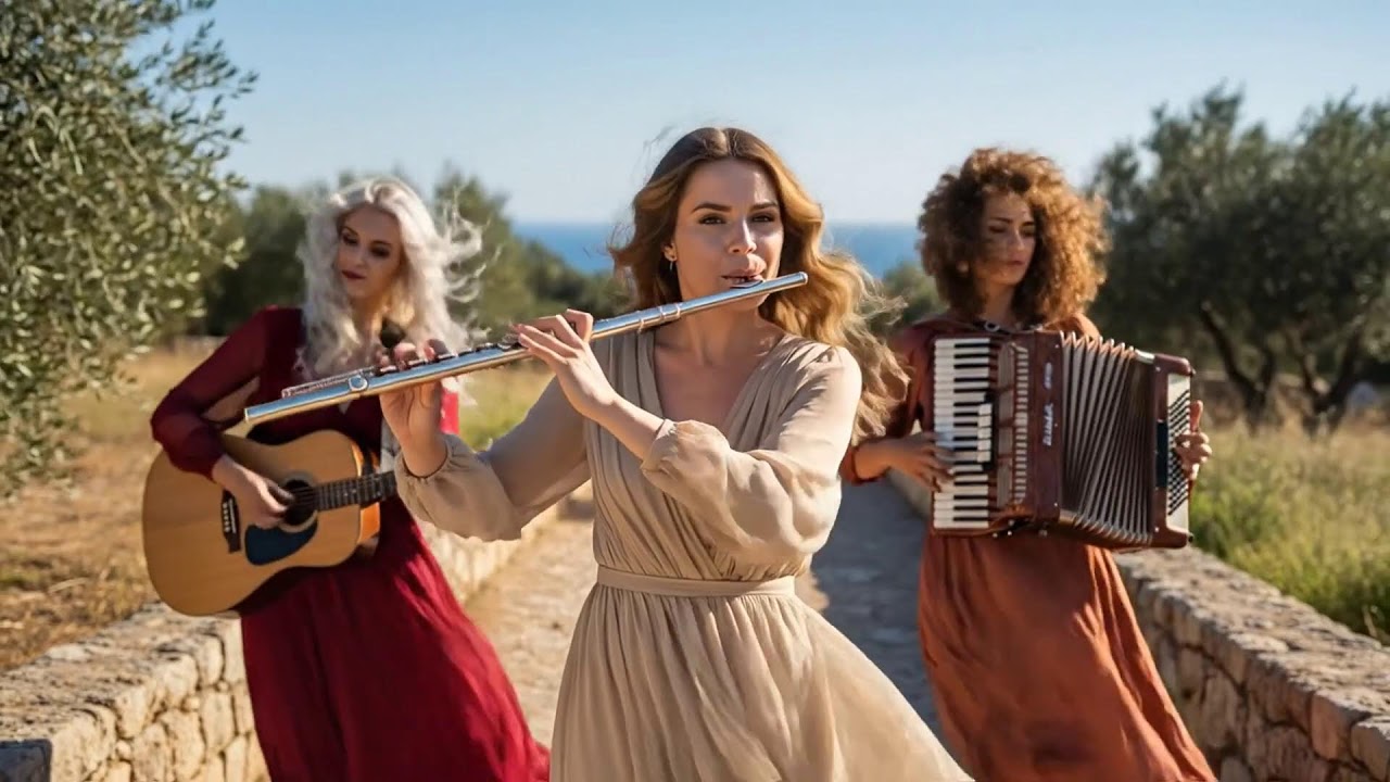 The Whispering Fountain | Cinematic Flamenco Guitar, Sax, Accordion & Flute