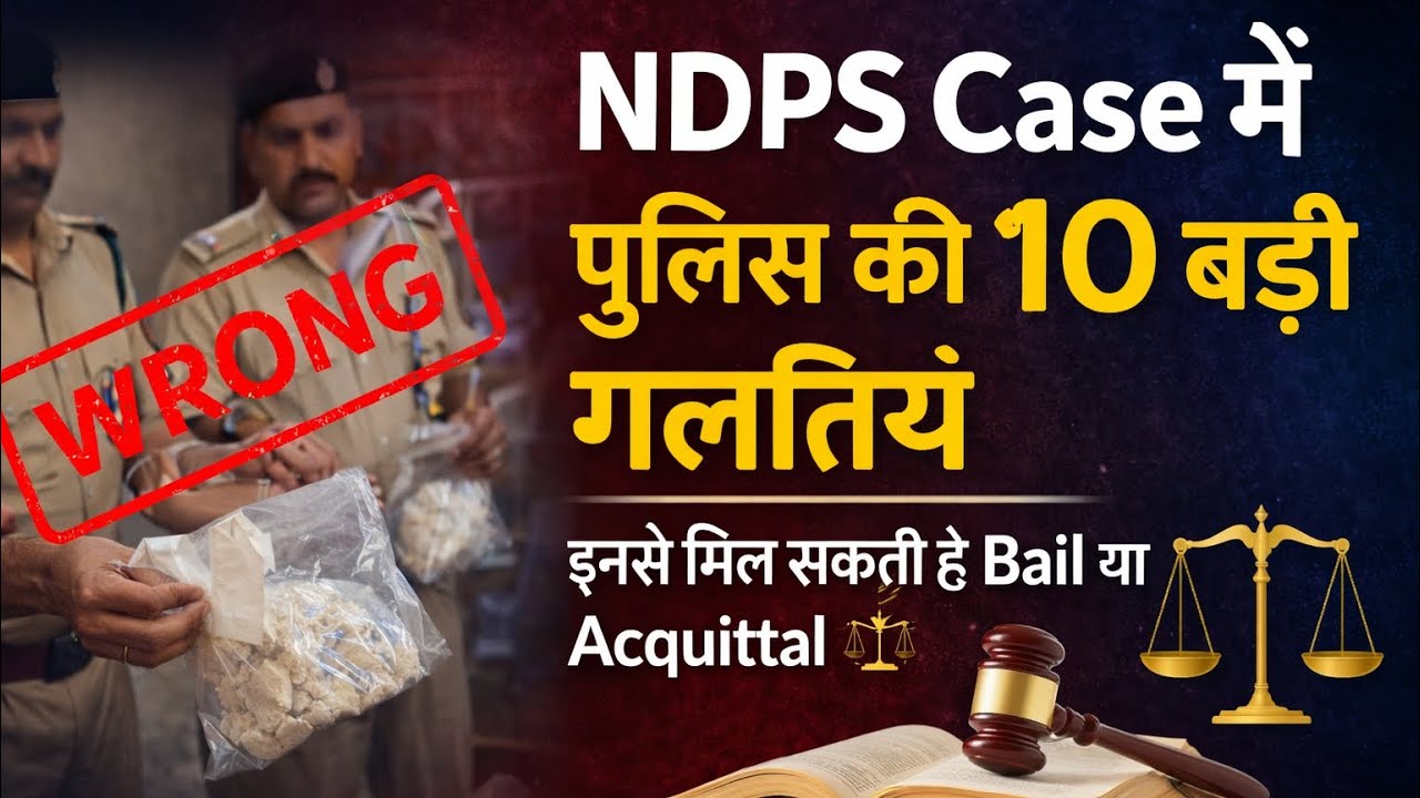 NDPS Case में Police की 10 बड़ी गलतियाँ | इनसे मिल सकती है Bail या Acquittal 