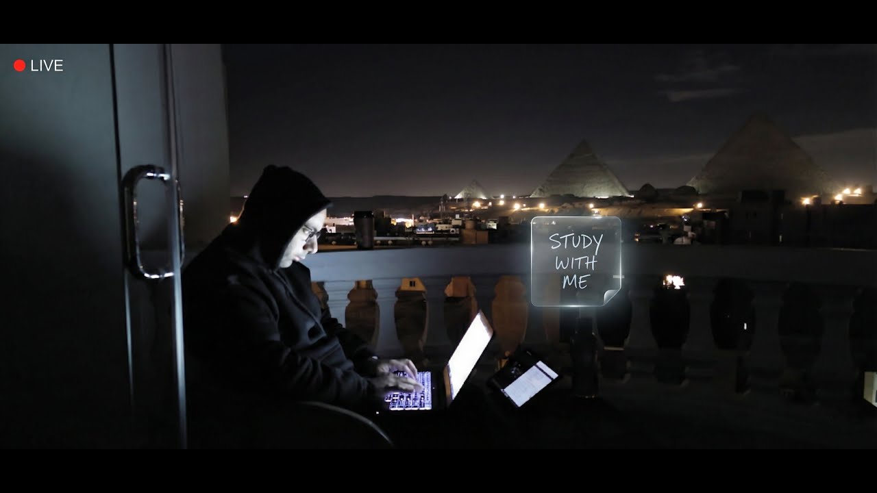 EVENING at the PYRAMIDS | Ultimate Study Session | Real Balcony View
