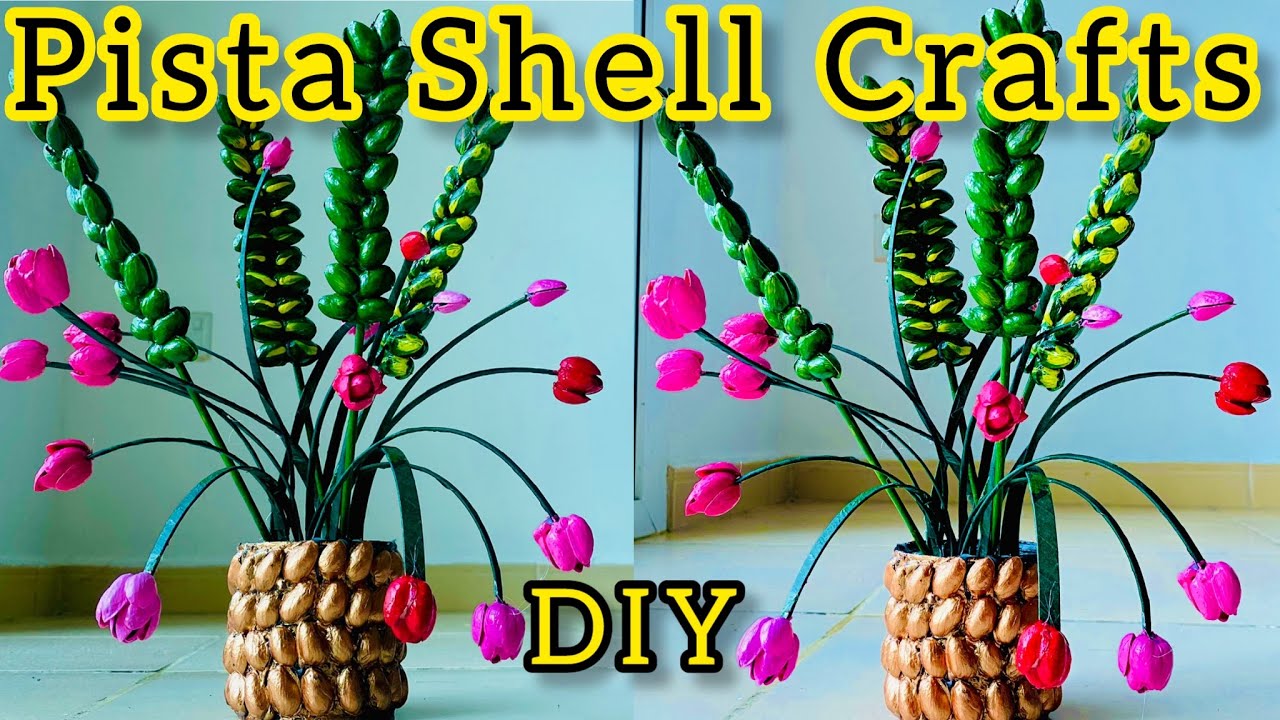 3 Pista Shell Craft ideas|Pista Shell Crafts|Pista Shell Flower|Pista Shell Crafts Easy|Pista Shell
