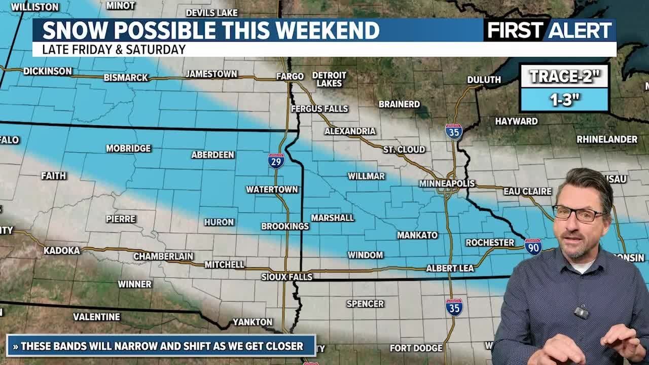 Update on early weekend snow potential