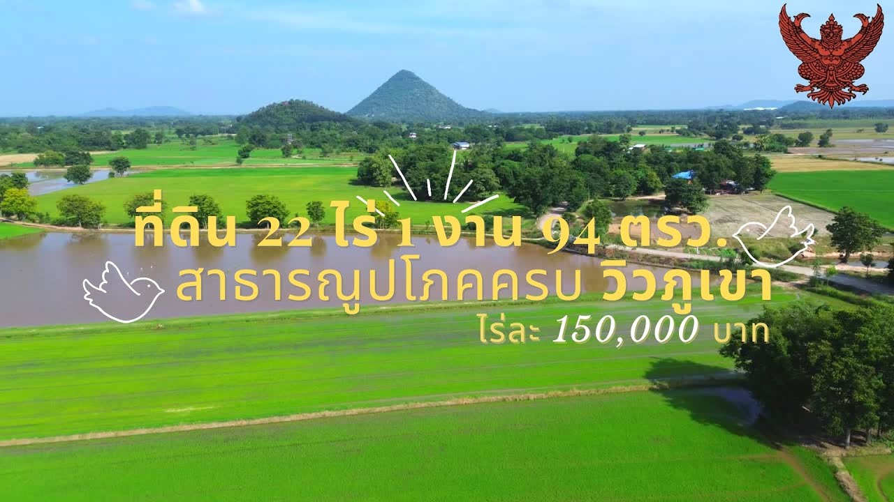 ขายที่ดินบรรยากาศดี! 22 ไร่ วิวภูเขา ติดถนนคอนกรีต พร้อมสาธารณูปโภคครบครัน ไร่ละ 150,000 อุทัยธานี