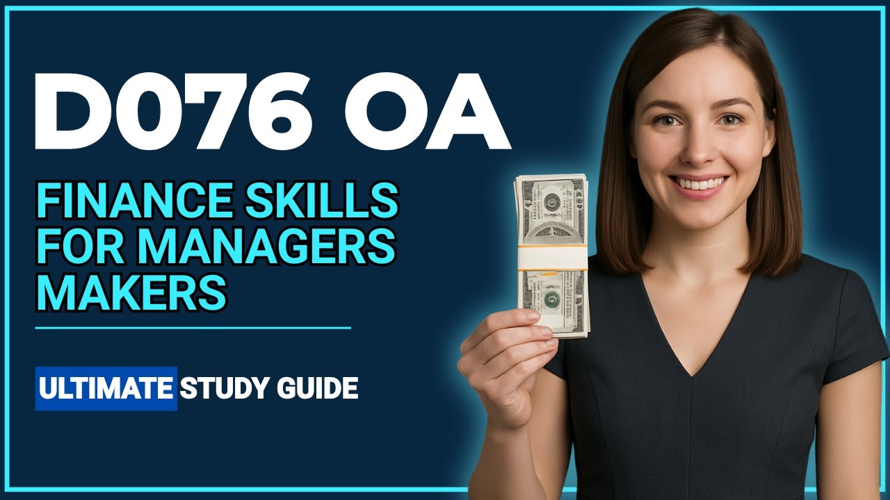 How to Pass WGU D076 OA Exam on First Attempt (Full Study Plan)