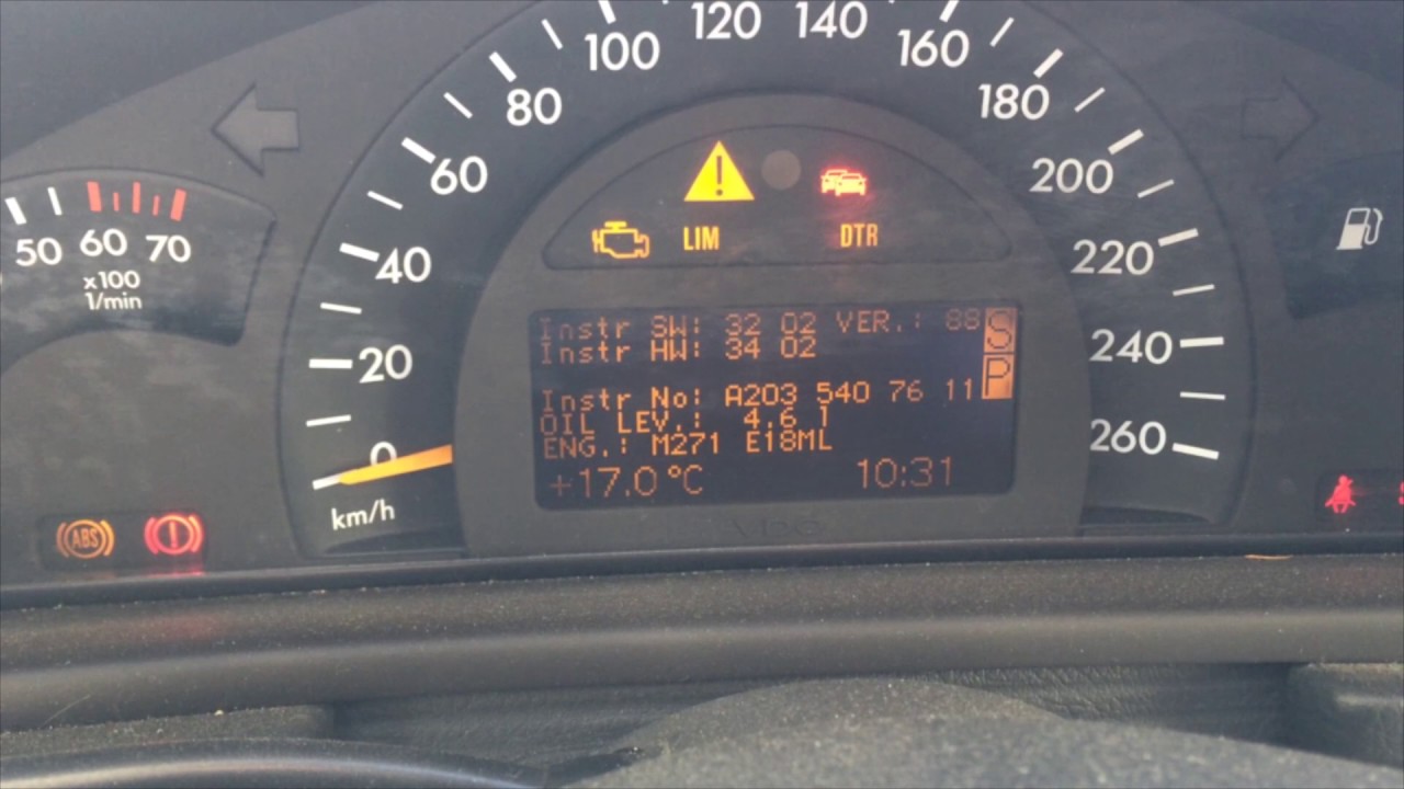 Mercedes Benz W203 Secret Menu And RESET SERVICE INTERVALS
