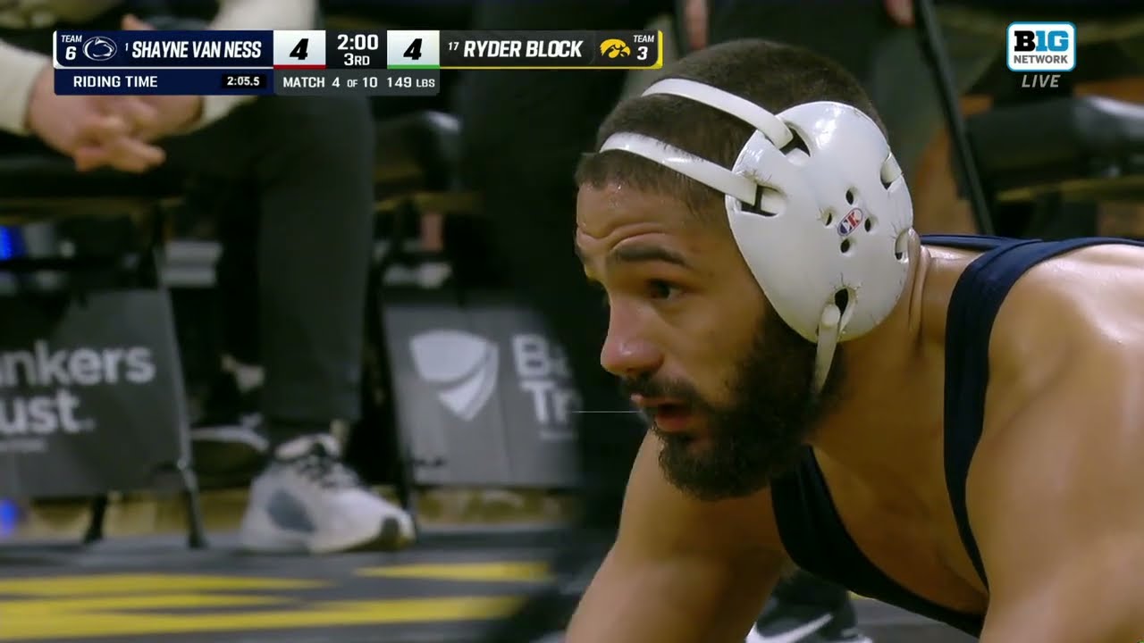 149 lbs: Penn State's Shayne Van Ness vs. Iowa's Ryder Block | Penn State Wrestling