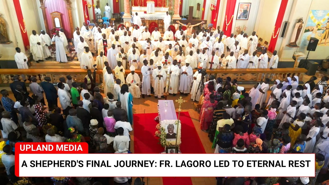 The final Benediction: Rev. Fr. Lagoro Escorted by His Flock to the Catholic Cemetery