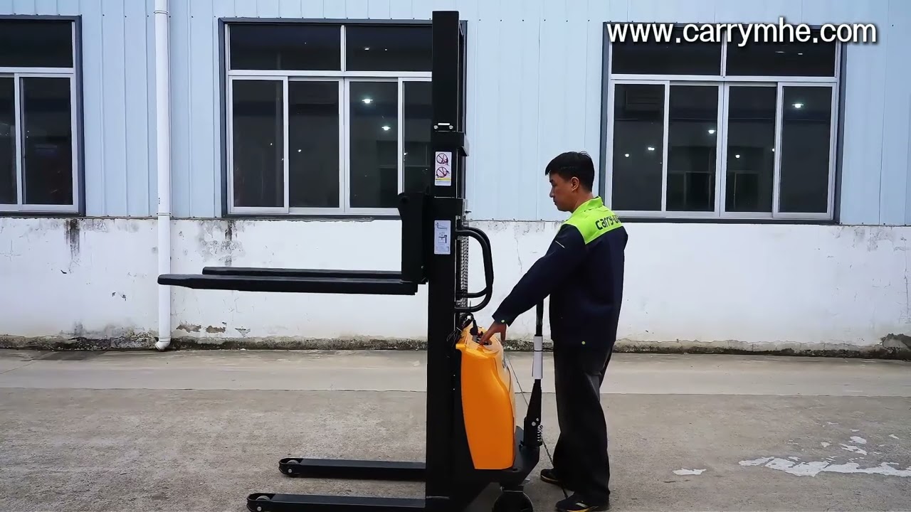 How to Operate Carry Up 1ton/1.5tons/2tons Semi Electric Stacker CDD10B,CDD15B
